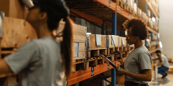 woman working in warehouse