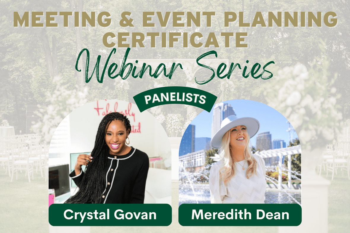 meeting and event planning certificate webinar