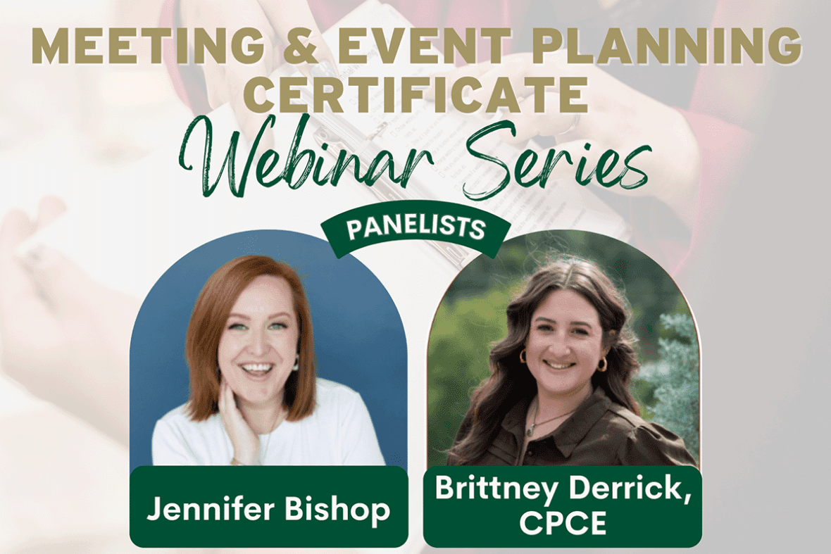 meeting and event planning certificate webinar