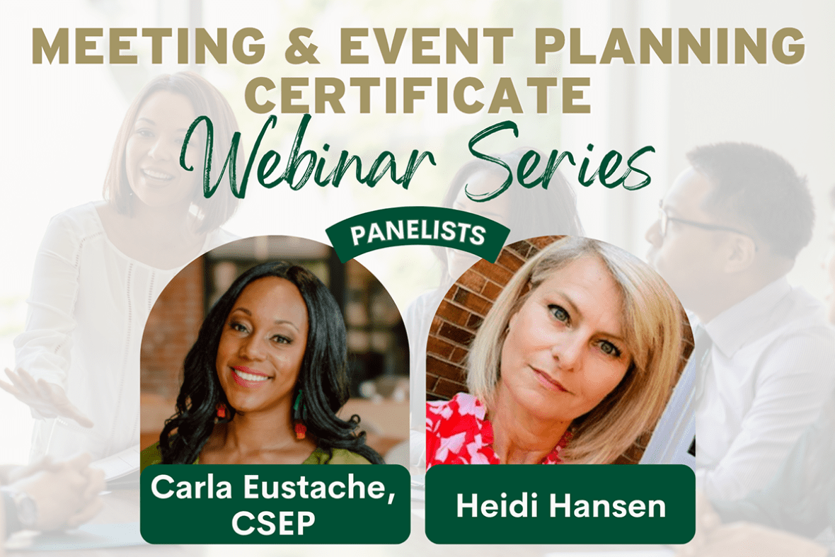 meeting and event planning certificate webinar